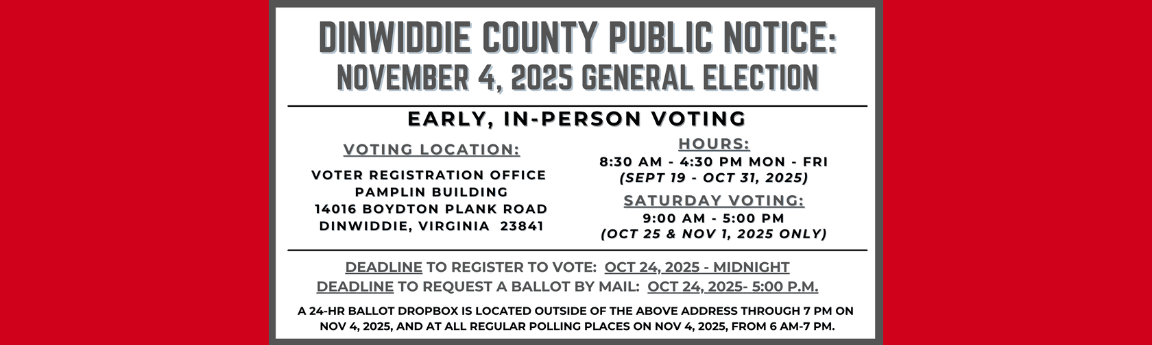 Voting Deadlines 2025