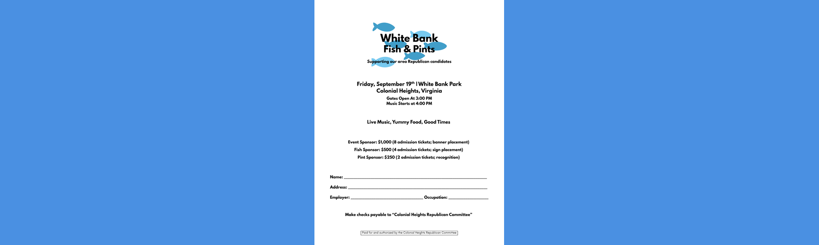 White Bank Fish & Pints Donations